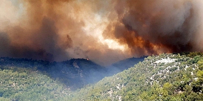Video- Havadan ve karadan müdahale sürüyor: Manavgat'ta büyük yangın!