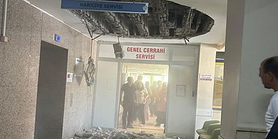Çürük raporu verilmişti: Denizli Devlet Hastanesi'nin tavanı çöktü