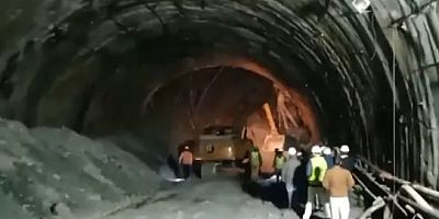 Hindistan'da tünel inşaatı çöktü: 40 işçi göçük altında kaldı 