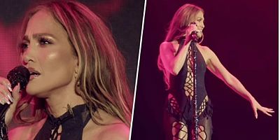 Jennifer Lopez sahnede şarkı söylerken boynunda böcek yürüdü
