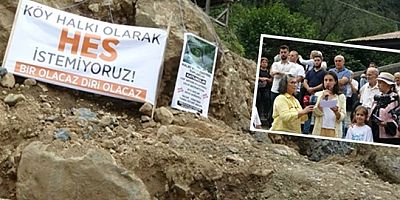 VİDEO- Arhavi'de HES ve taş ocağı projeleri protesto edildi: 