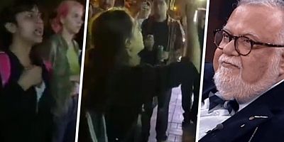 VİDEO- Kadınlar, Celal Şengör'ü protesto etti: 'Elini kolunu sallayarak dolaşamazsın'
