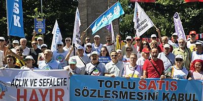 VİDEO- Memurlar, 'Sefalete ve yoksulluğa karşı iş bıraktı