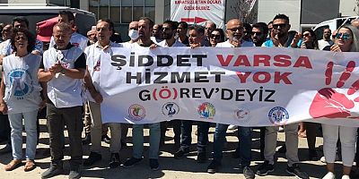 VİDEO- Sağlıkta 'şiddet' protestosu: “Sağlık emekçilerine, ne zaman sahip çıkacaksınız?” 