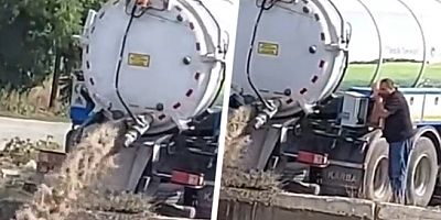 VİDEO- Skandal görüntüler! Belediye vidanjörü atıkları Kars Çayı’na boşaltıyor 